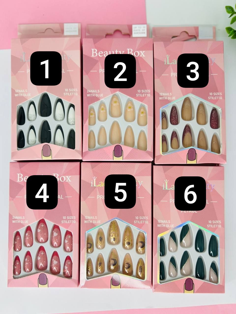 ناخن صورتی بیوتی بوکس